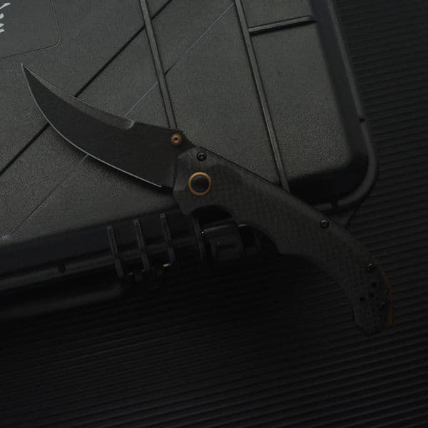 Special-Offer knives 865BK-02 pocket knife Mini Bedlam AXIS Folding Knife 3.54 S90V Blade, Carbon tactical knife Fiber Handles