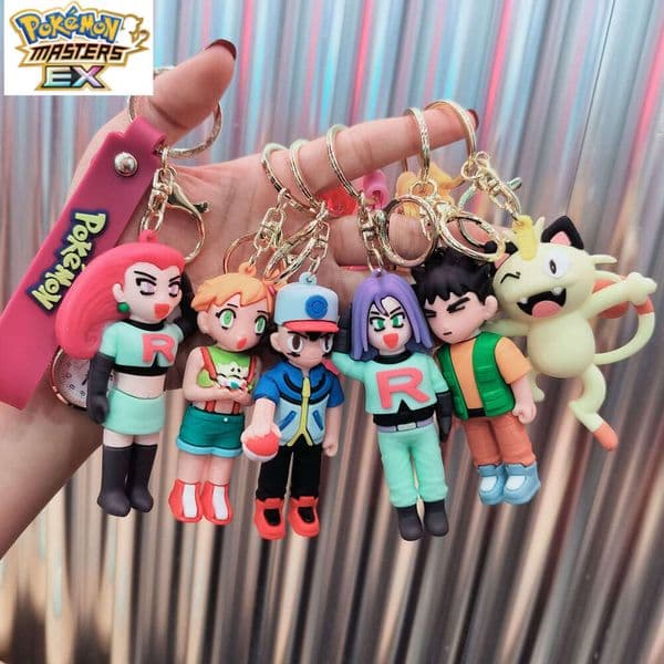 Cartoon Pikachu Elf Keychain Pendant Pokmon Psyduck Car Children's Bag Small Accessories Wholesale L260203
