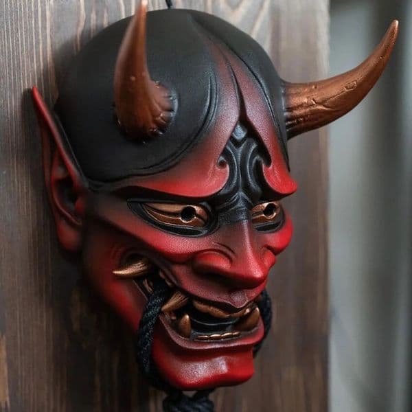 Japanese Prajna Oni Latex Mask Cosplay Samurai Noh Kabuki Assassin Demon Ghosts Face Creepy Masks Halloween Party Costume Props 260121