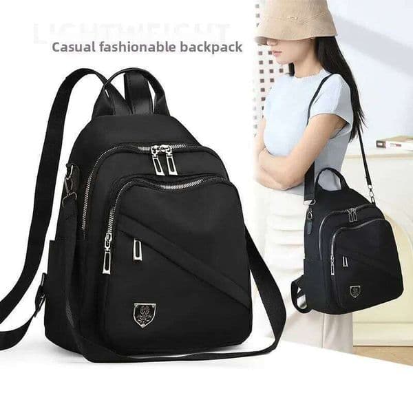 Women Casual Backpack Large Capacity Black Daypack New Trendy Shoulder Bag for Girls and Ladies Z260202