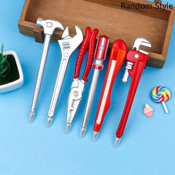 Ball Pens Simulation Hardware Tools Vise Screwdriver Pliers Hammer Toy Modelling Ballpoint Pen Student Learning Prizes Gift 26Y0204
