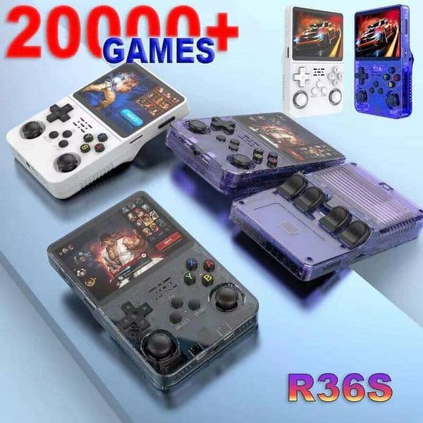 20000+ Games Handheld R36S Retro Game Players 3.5" IPS Screen 64GB/128GB Portable Gaming Console Support HDMI Wholesale J260204