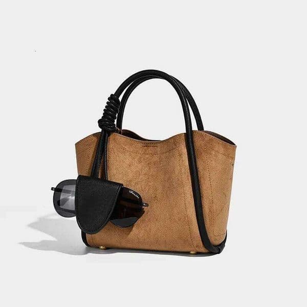 Women S Handbag Chic Premium Light Luxury Fall Winter New Faux Suede Bucket Vintage Unique Single Shoulder Handheld Bag
