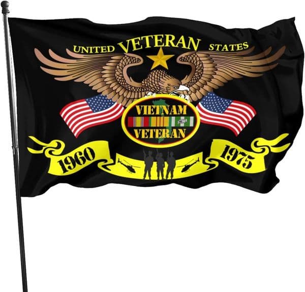 3x5ft Flag Banner USA Vietnam Veteran Flag Science Fiction Flag Fashionable tapestry, Funny Flag, Bedroom, Dining Room Tapestry with Brass Grommets 0091