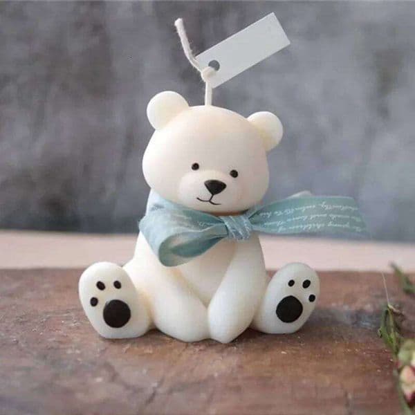 Large 3D Animal Silicone Candle Mold DIY Seated Bear Aromatherapy Plaster Soap Resin Crafts Making Tools for Home Decor S260203