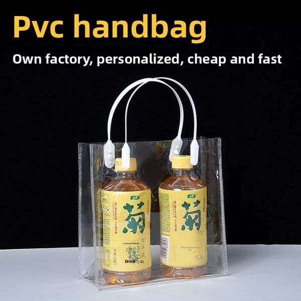 Customize Multi-Specification Transparent PVC Handbag Simple Valentine's Day Packaging Special Gift Bag