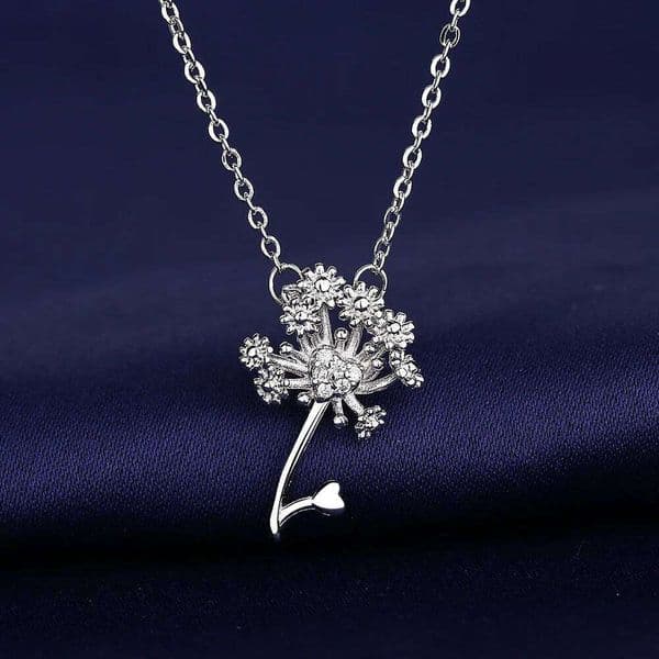925 Sterling Silver Floral Clavicle Chain Sparkling Zircon Women's Pendant Necklace Birthday Party Jewelry Gift Z260204