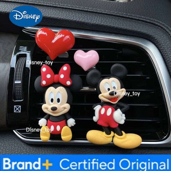 Disney Anime Mickey Mouse Clip Kawaii Minnie Air Outlet Decoration Cartoon Perfume Ornaments Car decoration H260204