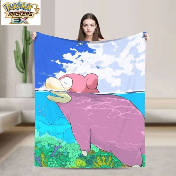 Super Warm Blankets Travel Slowpoke Cartoon Throw Blanket Flannel Bedspread For Couch Chair Funny Sofa Bed Cover L260204