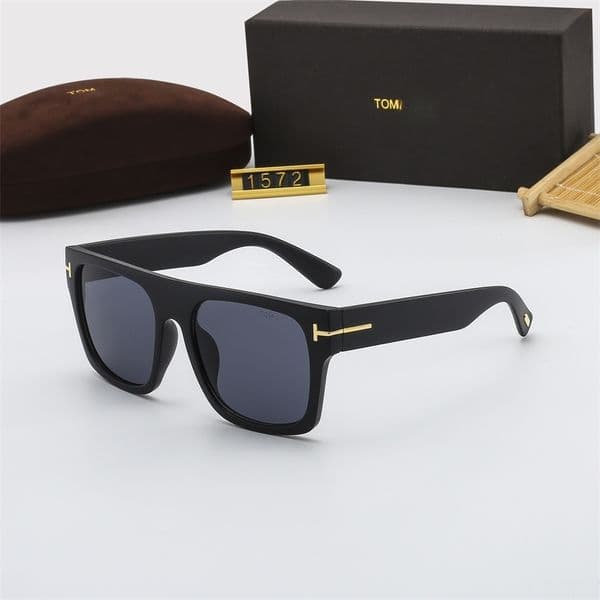 TOMF sunglasses Mens Designer Oversized Square Sunglasses Acetate Frame Gold T-Accents Multi-Color Gradient Lens UV400 Protection Retro Luxury Glasses for Women