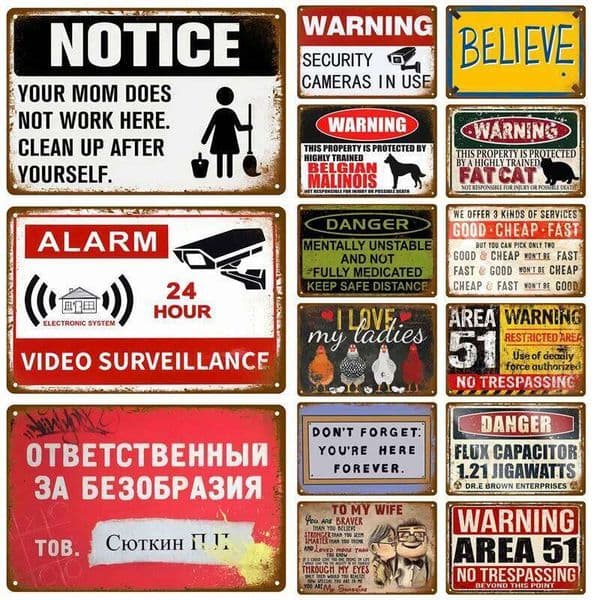 Retro Wall Art Tin Interior Outdoor Aesthetic Room Vintage Home Decor Items Decoration Luxury Metal Sign Poster Plates Bar 26Y0204