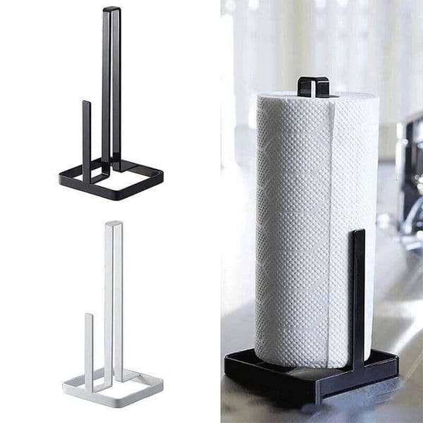 Kitchen Metal Portable Tools Roll Paper Towel Holder Bathroom Tissue Stand Silver Napkins Rack Home Storage 26Y0204