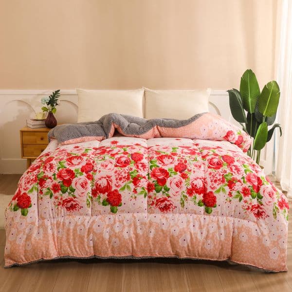 Customisable Soft and comfortable autumn/winter checked flannel quilt - thicker than ordinary materials