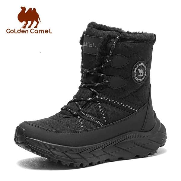 GOLDEN CAMEL Womens Winter Snow Boots Waterproof Hiking Boot Non-slip Northeast Cold-proof Plus Velvet Warm Cotton Shoes Winter260202BJ