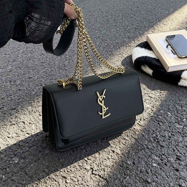 Free Shipping Designer Chain Small Square Bag, Light Luxury Women's 2025 New High-end Armpit Bag, Accordion Bag, Single Shoulder Crossbody Bag