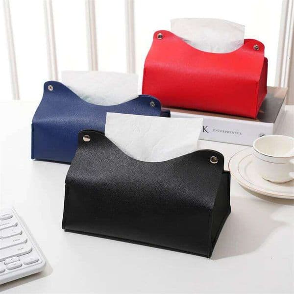 New style 1pcs Nordic Minimalist PU Leather Home Living Room Car Tissue Box Desktop & Vehicle Paper Towel Storage Container 26H0204
