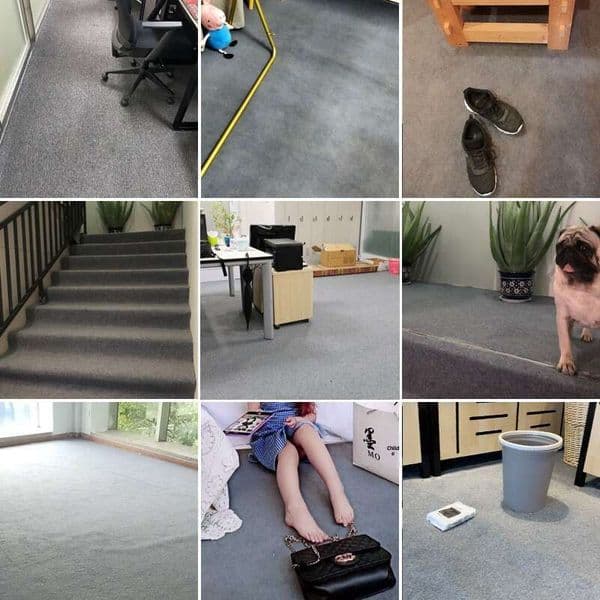 Commercial Gray Carpet For Office, Large Area Full Coverage, Home Use In Living Room, Bedroom, Soundproof, Dirt-Resistant, Staircase, Wedding Celebration B5
