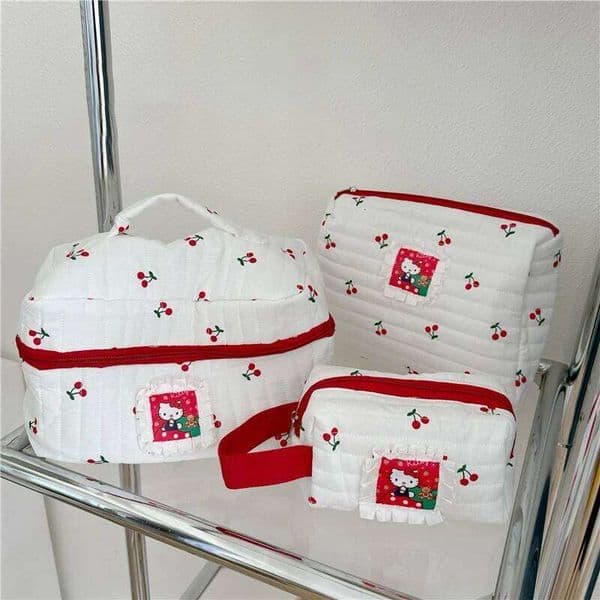 Ladies' Cute Large Capacity Cat Makeup Women Instagram Travel Portable Convenient Toilet Bag Student Storage Pen Case 26W0205