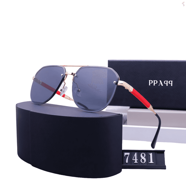 Top luxury Sunglasses lens designer womens Mens Goggle senior Eyewear For Women eyeglasses frame Vintage Metal Sun Glasses With Box QG 7481