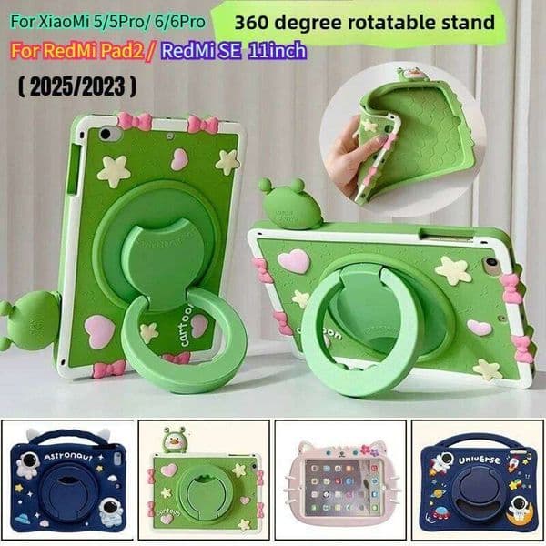 Kids Cartoon Frog RedMi 2 11inch 2025 Soft Silicone Case for Redmi Pad SE 2023 11'' 8.7'' MiPad6 5 Pro11inch H260205