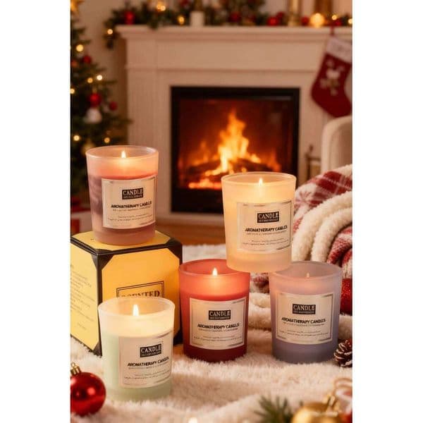 Round Cup Colored Plant Wax Candles, Smokeless Scented Candles for Wedding Favor & Home Decor, Natural Fragrance Aromatherapy H260205