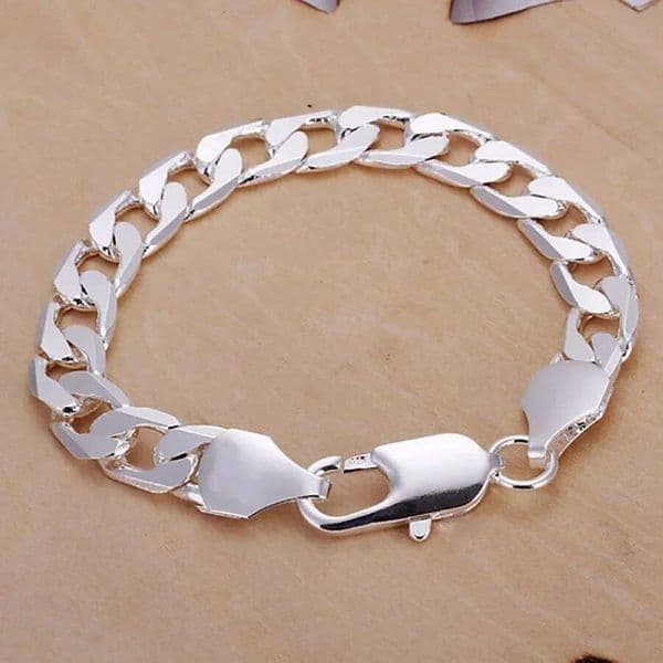 925 Sterling Silver Bracelet Jewelry 4MM-10MM Width Solid for Man Men Women Chain Noble Wedding Party Gifts 26H0205 26H0205