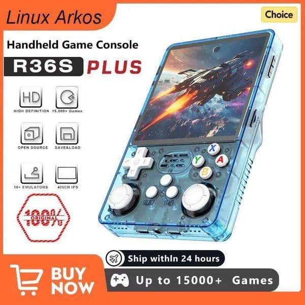 R36S R36Plus Retro Handheld Game Console Linux 64-bit System 4" IPS Screen RK3326 Portable Pocket Video Player For Birthday Gift H260205
