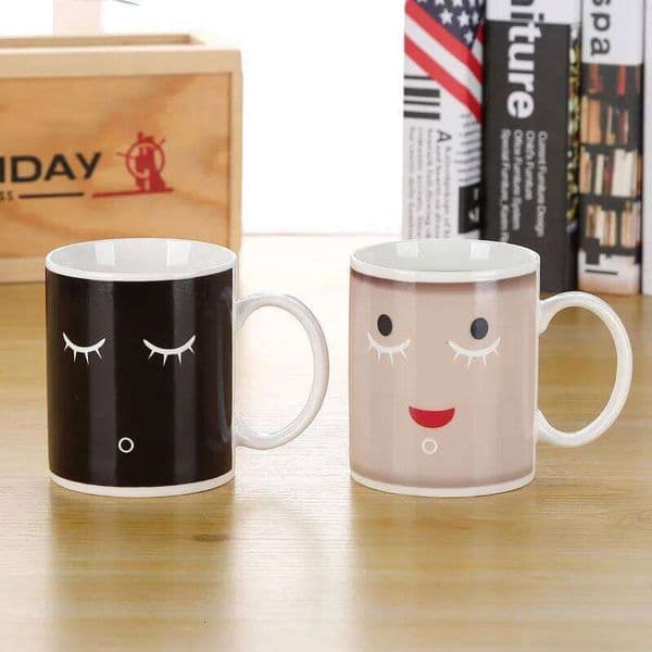 Change Color When Exposed To Hot Water Creative and Fun with Color-changing Effect Coffee Mugs Ceramic Tableware Household 26W0204