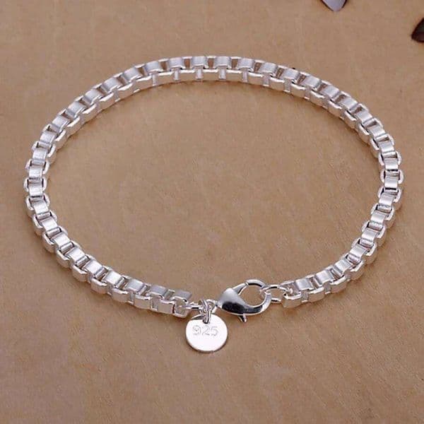 factory price 925 Sterling Silver Jewelry fashion women Bracelets 4MM chain nice wedding men gifts H172 26H0205 26H0205