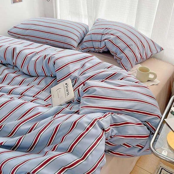Nordic Sling 150 Bedding Stripes Duvet Set Cover Bed Sheet Quilt Queen Size INS Blogger Comforter Sets 26Y0204