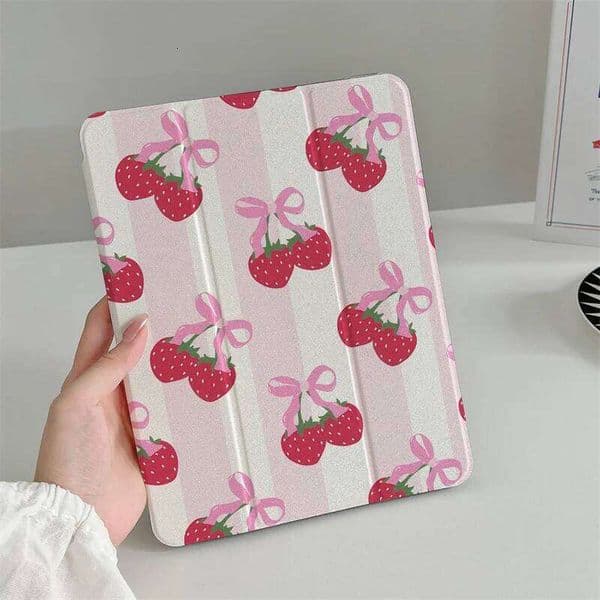 Cute Strawberry For 2024 Pro 11 inch Air5/4 10.9 iPad 5/6/7/8/9 9.7 Air 3 10.2/10.5'' mini 6/5/4 Cover Soft Cases H260205