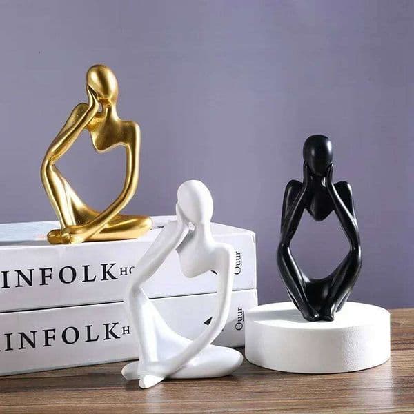Sand Color The Thinker Abstract Statues Sculptures Yoga Figurine Nordic Living Room Decor Decoration Home Desk Ornaments S260204