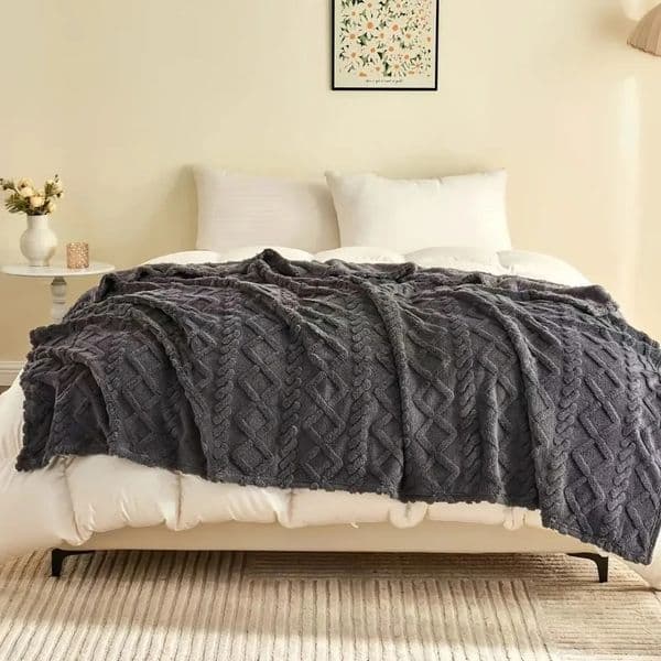 Lamb Fleece Blanket Soft Plush Thick and Warm Air Conditioning Throw Blanket 260130
