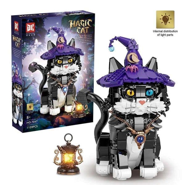 Magic Cat Building Blocks Model MOC Movie DIY Mini Bricks Figure Assembly Kids Creative Toys Birthday Gifts 26Y0205