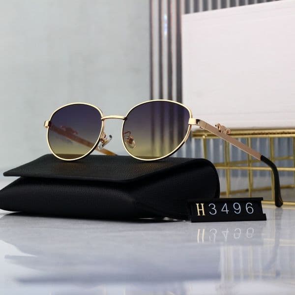 designer sunglasses Circular metal small mirror frame sunglasses for women classic Travel trend Beach shading UV protection polarized Unisex