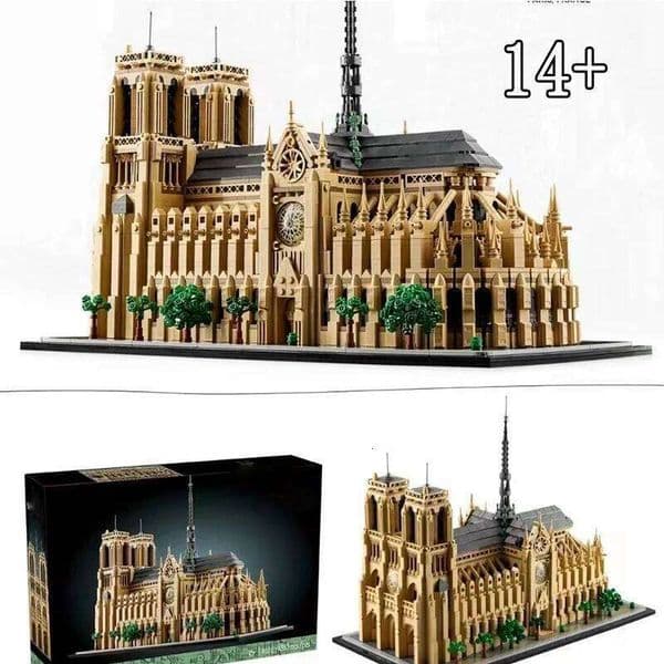 2025 New 21061 Notre Dame de Paris World Famous Architecture Model Building Block Bricks Educational Toys Gift for Adult Kids X260205