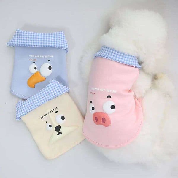 Spring summer new cute foam printed plaid collar cardigan princess style cat and dog clothes are more stylish than Xiong Bom 26Y0205