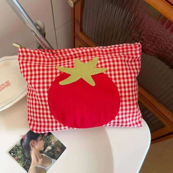Cute Large-Capacity Makeup Bag Portable Handheld Toiletry Pouch Minimalist Versatile Cosmetic Organizer 26Y0206