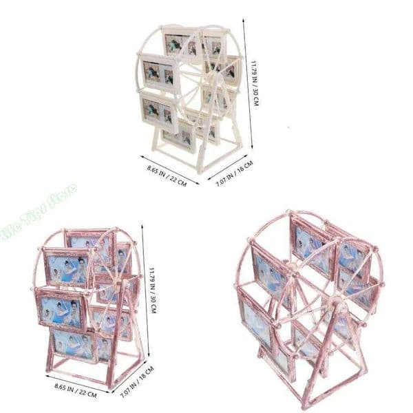 G5AB Rotating Ferris Wheel Carousels Picture Frame Desktop Decorations C260205