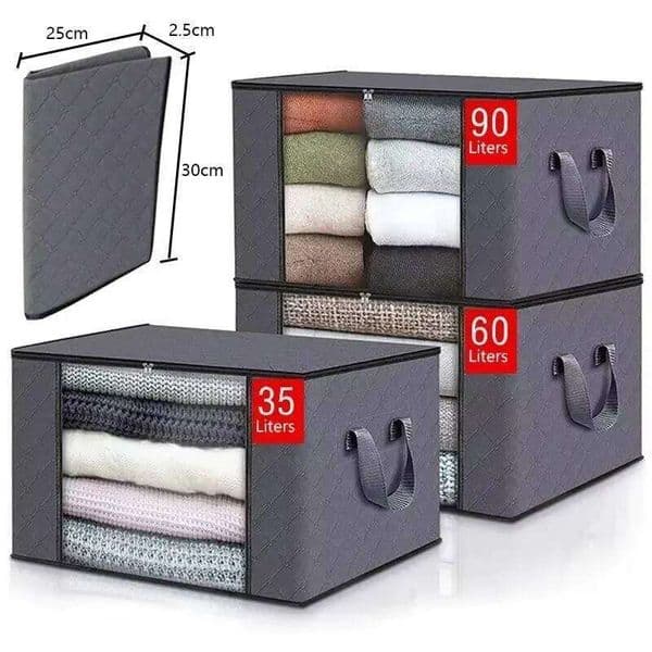 1/3pc Large Capacity Clothes Bag Foldable Blanket Bags Storage Containers for Organizing Bedroom Closet Clothing 26Y0206