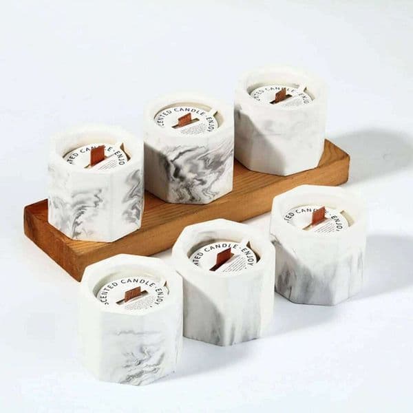 1pc Handmade Soy Wax Marble Cup Candle - Ins Style Essential Oil Aromatherapy, Creative Gift for Home Wedding Party H260205