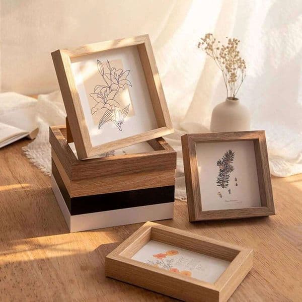Photo Frame Decorative Wooden Desktop and Wall for Living Room Bedroom C260205
