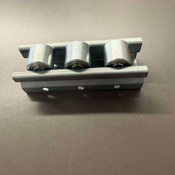 2523 Custom Industrial Skate Wheel Roller Assembly Adjustable Aluminum Track with Steel Rollers for Heavy-Duty Conveyor, Sliding Door or Automation Systems