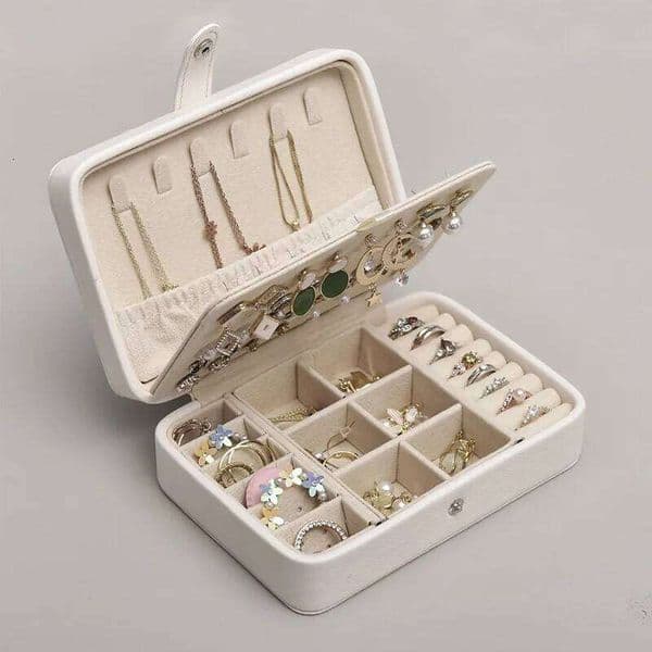 Leather Organizer Display Jewelry Boxes Packaging Ring Box Suitable for Earrings and Rings 26Y0206