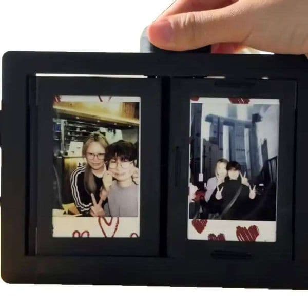 1 Pc Rotatable Idol Photocard Frame - Kpop Picture Display Stand Desk Accessory Room Desktop Decor Photo Holder C260205