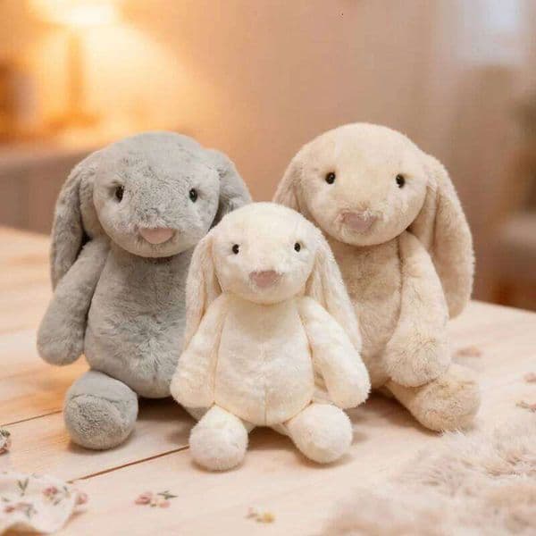 Kawaii Rabbit Toys Exquisite Plush Animal Dolls Soft Skin-friendly Companion Desktop Decorative Ornaments Gifts For Child 26W0206