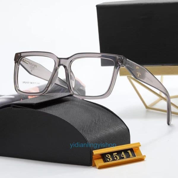 pradia sunglases designer women men Oversized Wide Frame Myopia Glasses for Men Square Plain Glasses No Makeup Street Style Trendy Black Frame Glasses LXVF