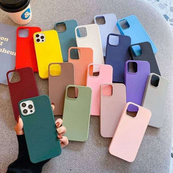 Candy Color Silicone Phone Case For iphone 11 Pro 12 Mini X XS Max XR 7 8 6 S 6S Plus SE 2020 Matte Soft Tpu Back Cover J260205