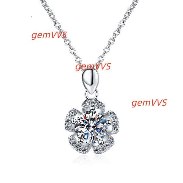 Fresh Fashion Vvs1 Diamond Moissanite Necklace 925 Sterling Silver Pendant Women's Anniversary Jewelry Of Women
