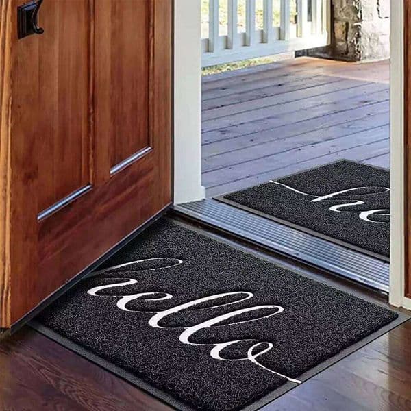 Front Door Mat Home Entrance Non-Slip Absorbent Floor Mats Low-Profile Washable Doormat for Entryway Garage Patio 26H0206